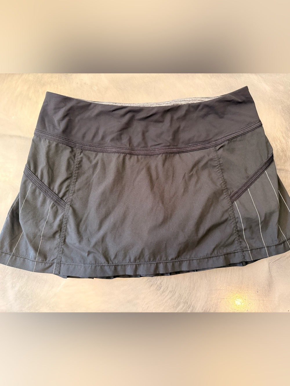 Lululemon athletica Black Performance Skort with Reflective Pinstripes